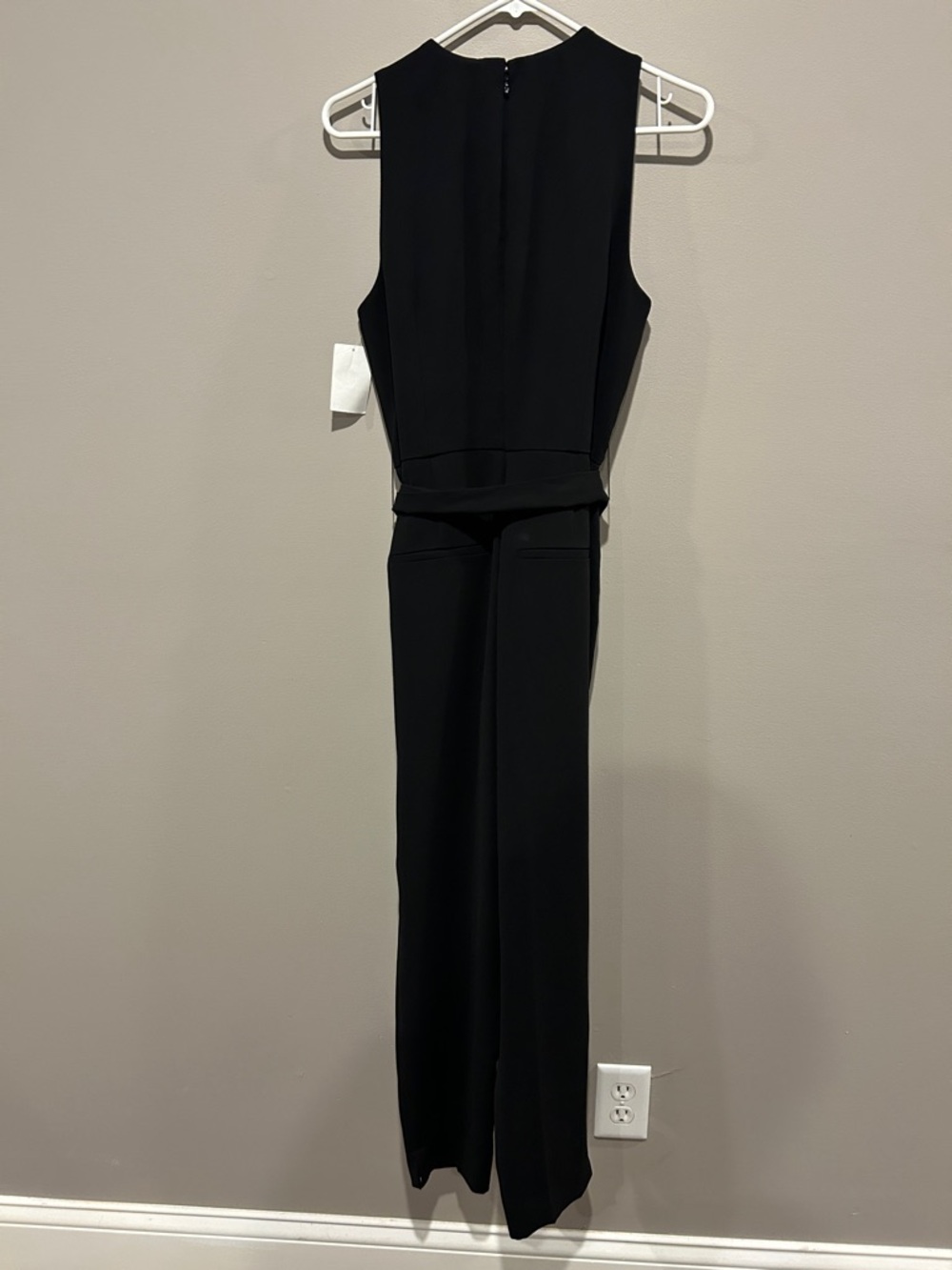 H&M black sleeveless wrapover front jumpsuit NWT sz 10 - Picture 6 of 6
